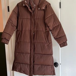 Abercrombie ultra long puffer coat